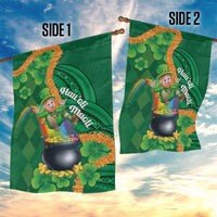 St Patrick's Day Hawaii Garden Flag Hauoli Maoli Funny Shaka Leprechaun LT14 - Polynesian Pride