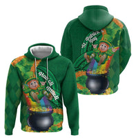 St Patrick's Day Hawaii Hoodie Hauoli Maoli Funny Shaka Leprechaun LT14 - Polynesian Pride
