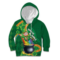 St Patrick's Day Hawaii Kid Hoodie Hauoli Maoli Funny Shaka Leprechaun LT14 Hoodie Green - Polynesian Pride