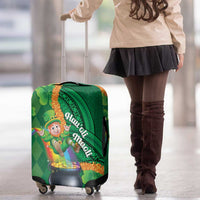 St Patrick's Day Hawaii Luggage Cover Hauoli Maoli Funny Shaka Leprechaun LT14 - Polynesian Pride