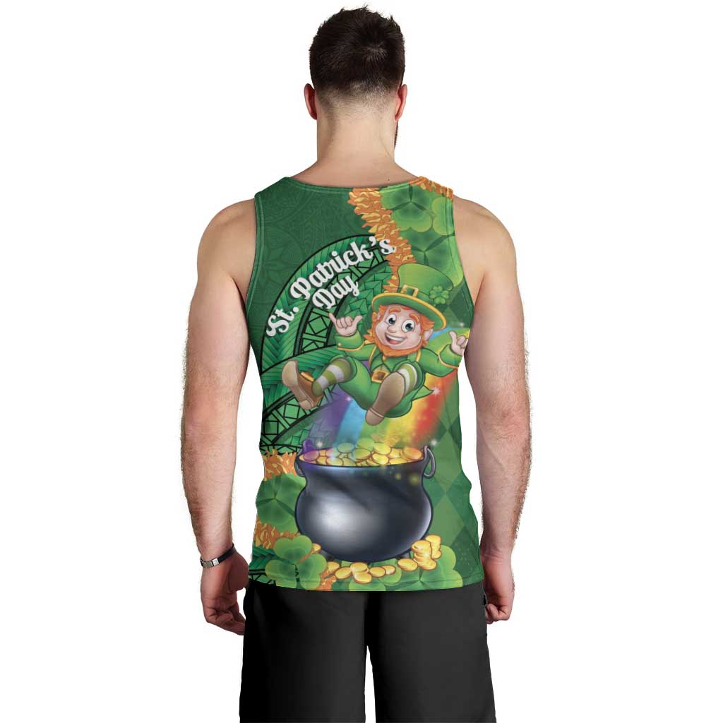 St Patrick's Day Hawaii Men Tank Top Hauoli Maoli Funny Shaka Leprechaun LT14 - Polynesian Pride