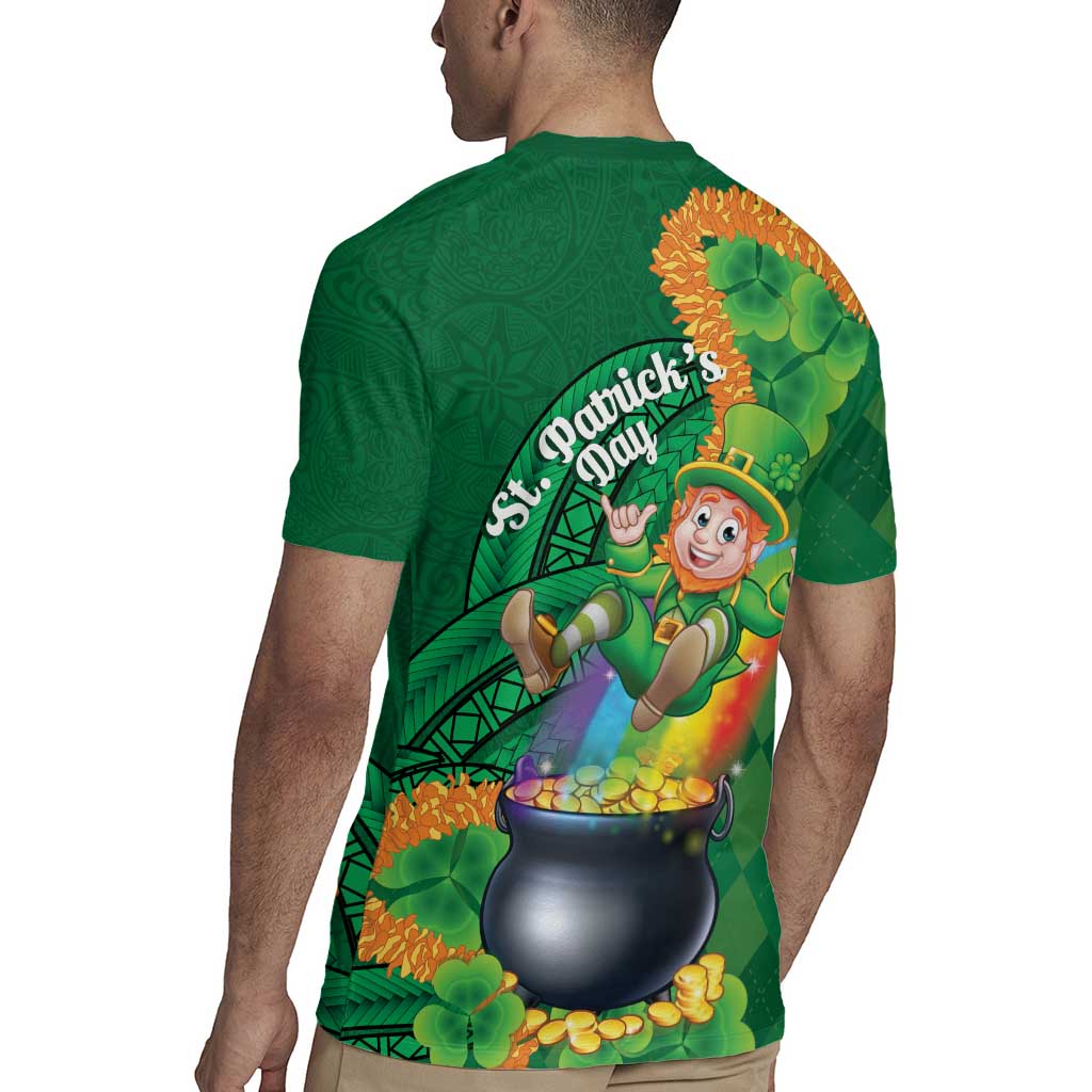 St Patrick's Day Hawaii Rugby Jersey Hauoli Maoli Funny Shaka Leprechaun