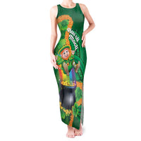 St Patrick's Day Hawaii Tank Maxi Dress Hauoli Maoli Funny Shaka Leprechaun LT14 Women Green - Polynesian Pride