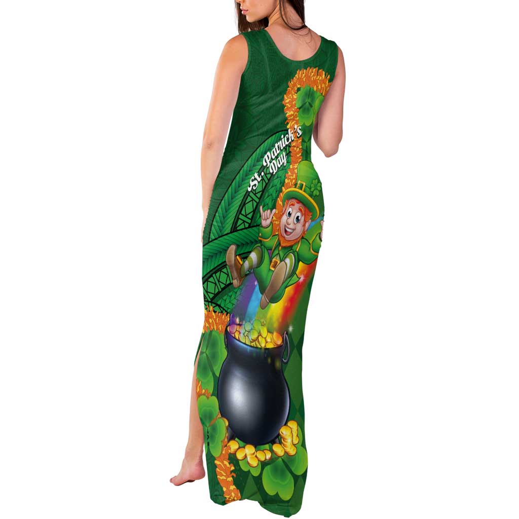 St Patrick's Day Hawaii Tank Maxi Dress Hauoli Maoli Funny Shaka Leprechaun LT14 - Polynesian Pride