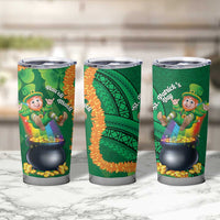 St Patrick's Day Hawaii Tumbler Cup Hauoli Maoli Funny Shaka Leprechaun LT14 - Polynesian Pride