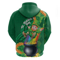 St Patrick's Day Hawaii Zip Hoodie Hauoli Maoli Funny Shaka Leprechaun