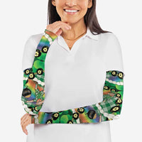 St Patrick's Day Palaka Hawaii Arm Sleeves Kukui Nut Pikake Lei Shamrock Dabbing Leprechaun LT14 - Polynesian Pride
