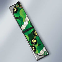 St Patrick's Day Palaka Hawaii Auto Sun Shade Kukui Nut Pikake Lei Shamrock Dabbing Leprechaun LT14 - Polynesian Pride