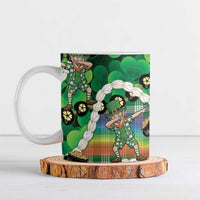 St Patrick's Day Palaka Hawaii Ceramic Mug Kukui Nut Pikake Lei Shamrock Dabbing Leprechaun LT14 Green - Polynesian Pride