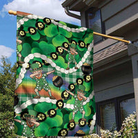 St Patrick's Day Palaka Hawaii Garden Flag Kukui Nut Pikake Lei Shamrock Dabbing Leprechaun