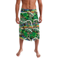 St Patrick's Day Palaka Hawaii Lavalava Kukui Nut Pikake Lei Shamrock Dabbing Leprechaun