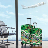 St Patrick's Day Palaka Hawaii Luggage Cover Kukui Nut Pikake Lei Shamrock Dabbing Leprechaun LT14 - Polynesian Pride