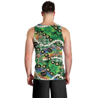 St Patrick's Day Palaka Hawaii Men Tank Top Kukui Nut Pikake Lei Shamrock Dabbing Leprechaun LT14 - Polynesian Pride