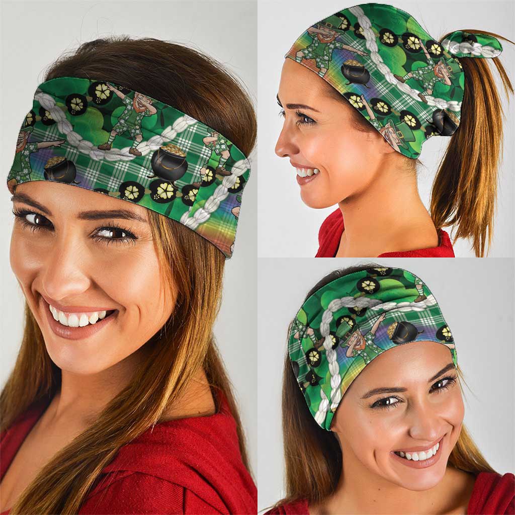 St Patrick's Day Palaka Hawaii Neck Gaiter Kukui Nut Pikake Lei Shamrock Dabbing Leprechaun LT14 - Polynesian Pride