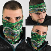 St Patrick's Day Palaka Hawaii Neck Gaiter Kukui Nut Pikake Lei Shamrock Dabbing Leprechaun LT14 - Polynesian Pride