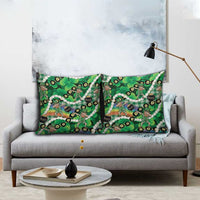 St Patrick's Day Palaka Hawaii Pillow Cover Kukui Nut Pikake Lei Shamrock Dabbing Leprechaun