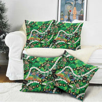 St Patrick's Day Palaka Hawaii Pillow Cover Kukui Nut Pikake Lei Shamrock Dabbing Leprechaun