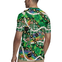 St Patrick's Day Palaka Hawaii Rugby Jersey Kukui Nut Pikake Lei Shamrock Dabbing Leprechaun LT14 - Polynesian Pride