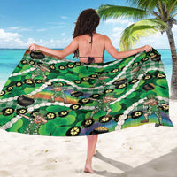 St Patrick's Day Palaka Hawaii Sarong Kukui Nut Pikake Lei Shamrock Dabbing Leprechaun