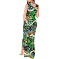 St Patrick's Day Palaka Hawaii Tank Maxi Dress Kukui Nut Pikake Lei Shamrock Dabbing Leprechaun LT14 - Polynesian Pride