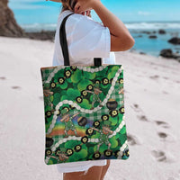 St Patrick's Day Palaka Hawaii Tote Bag Kukui Nut Pikake Lei Shamrock Dabbing Leprechaun LT14 - Polynesian Pride