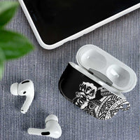 Hafa Adai Guam Discovery Day AirPods Case Chamorro Latte Stone Hand Black Version