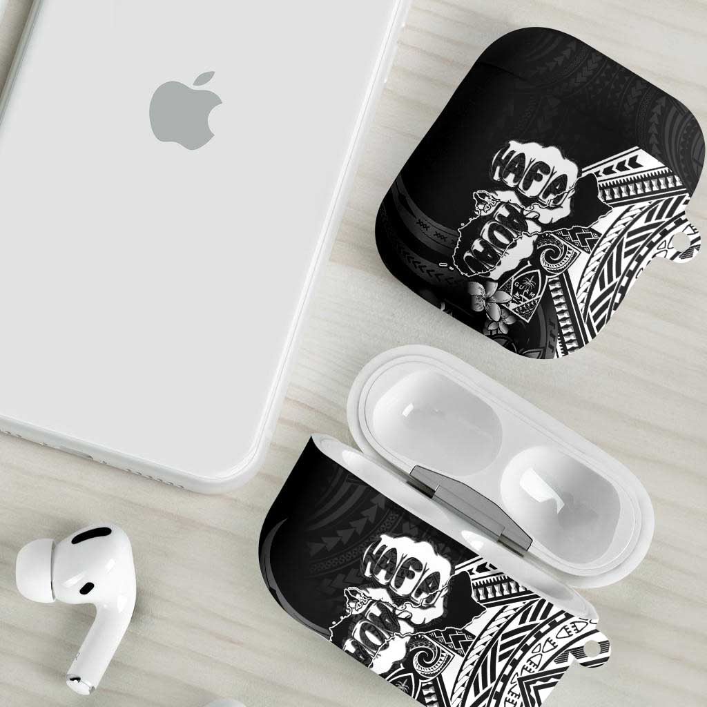 Hafa Adai Guam Discovery Day AirPods Case Chamorro Latte Stone Hand Black Version