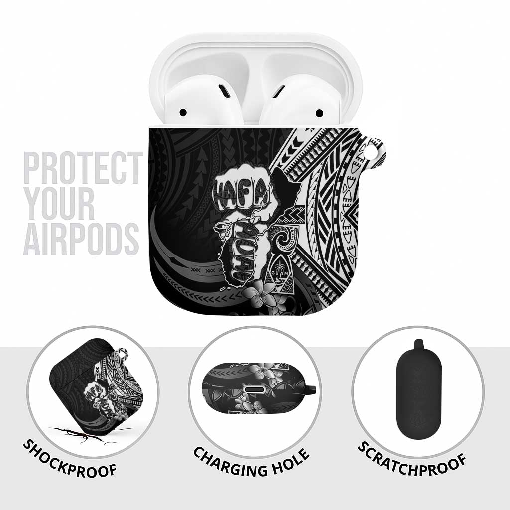 Hafa Adai Guam Discovery Day AirPods Case Chamorro Latte Stone Hand Black Version