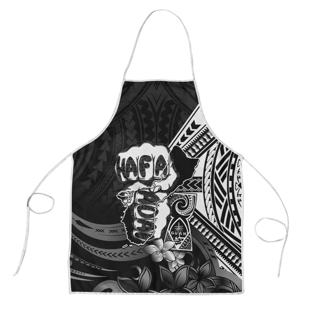 Hafa Adai Guam Discovery Day Apron Chamorro Latte Stone Hand Black Version LT14 Black - Polynesian Pride