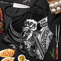 Hafa Adai Guam Discovery Day Apron Chamorro Latte Stone Hand Black Version LT14 Black - Polynesian Pride