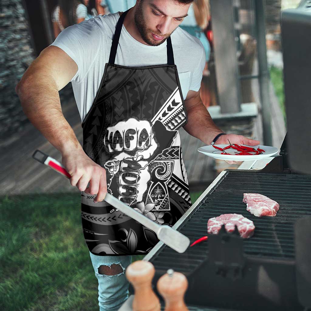 Hafa Adai Guam Discovery Day Apron Chamorro Latte Stone Hand Black Version LT14 - Polynesian Pride
