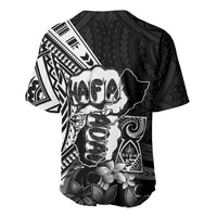 Hafa Adai Guam Discovery Day Baseball Jersey Chamorro Latte Stone Hand Black Version LT14 - Polynesian Pride