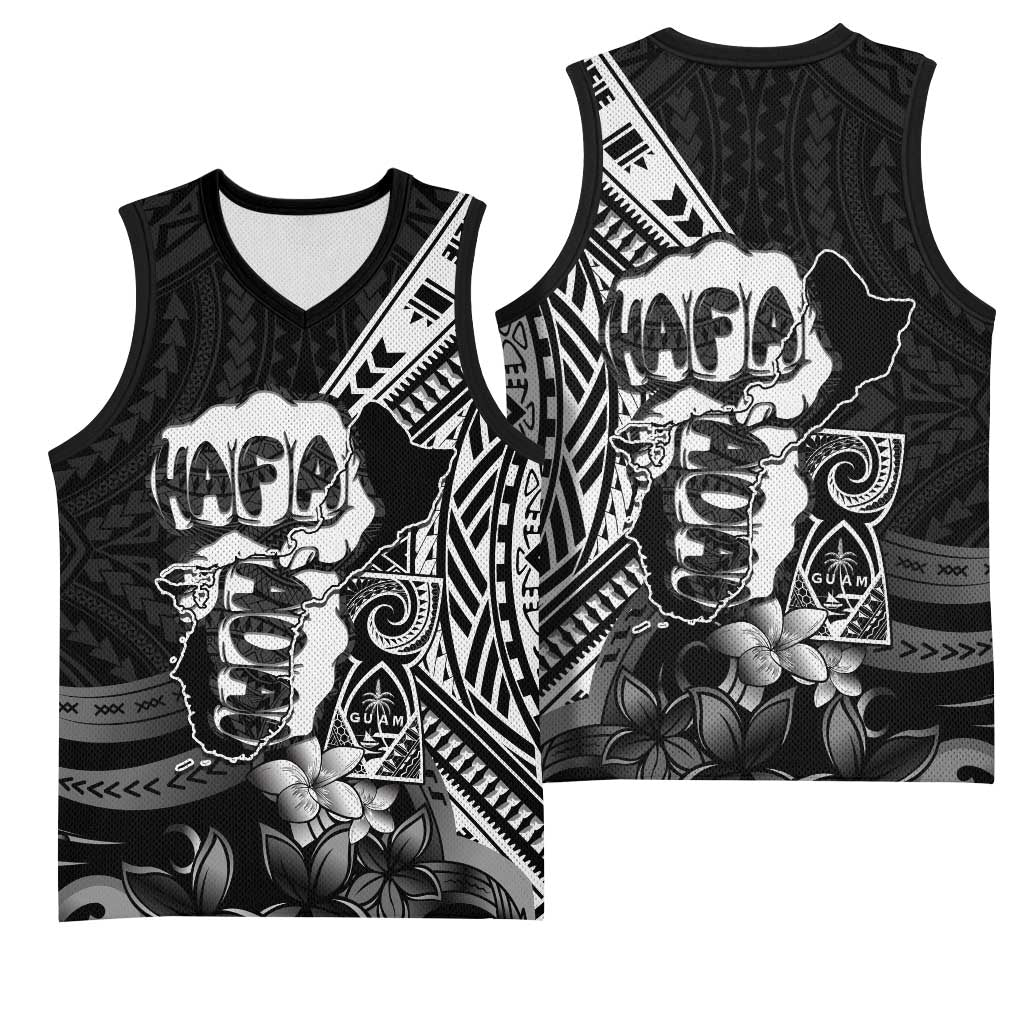 Hafa Adai Guam Discovery Day Basketball Jersey Chamorro Latte Stone Hand Black Version LT14 - Polynesian Pride
