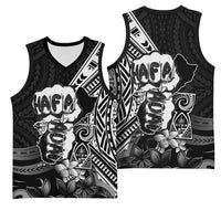 Hafa Adai Guam Discovery Day Basketball Jersey Chamorro Latte Stone Hand Black Version LT14 - Polynesian Pride