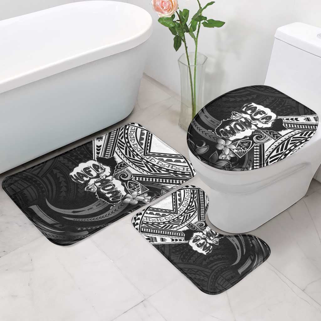 Hafa Adai Guam Discovery Day Bathroom Set Chamorro Latte Stone Hand Black Version LT14 - Polynesian Pride
