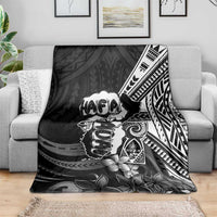 Hafa Adai Guam Discovery Day Blanket Chamorro Latte Stone Hand Black Version LT14 - Polynesian Pride