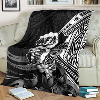 Hafa Adai Guam Discovery Day Blanket Chamorro Latte Stone Hand Black Version LT14 - Polynesian Pride