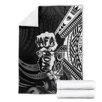 Hafa Adai Guam Discovery Day Blanket Chamorro Latte Stone Hand Black Version LT14 - Polynesian Pride