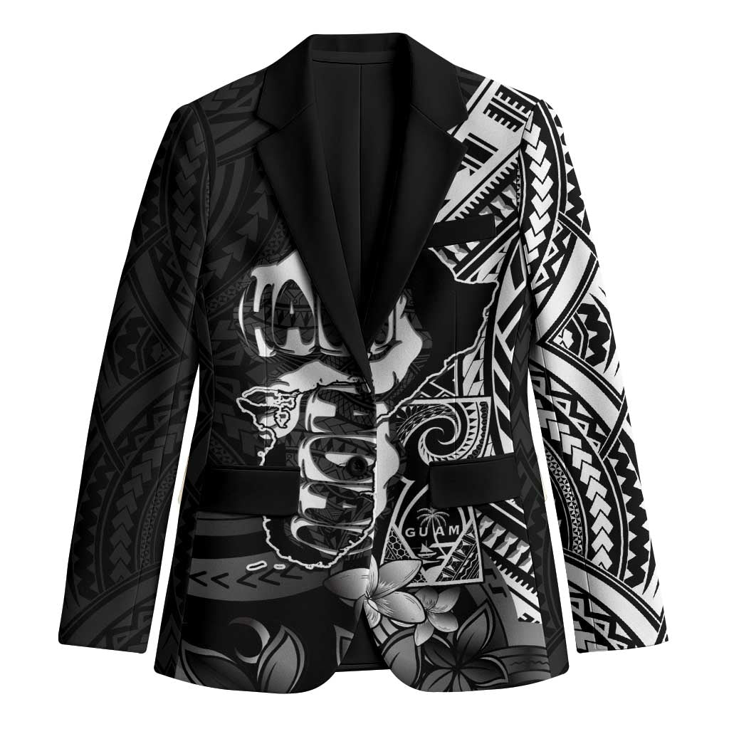 Hafa Adai Guam Discovery Day Blazer Chamorro Latte Stone Hand Black Version