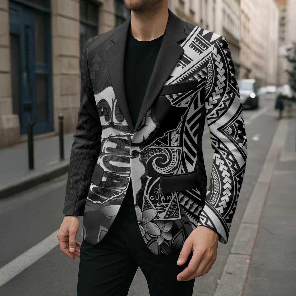 Hafa Adai Guam Discovery Day Blazer Chamorro Latte Stone Hand Black Version