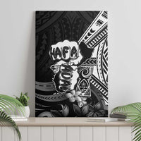 Hafa Adai Guam Discovery Day Canvas Wall Art Chamorro Latte Stone Hand Black Version LT14 - Polynesian Pride