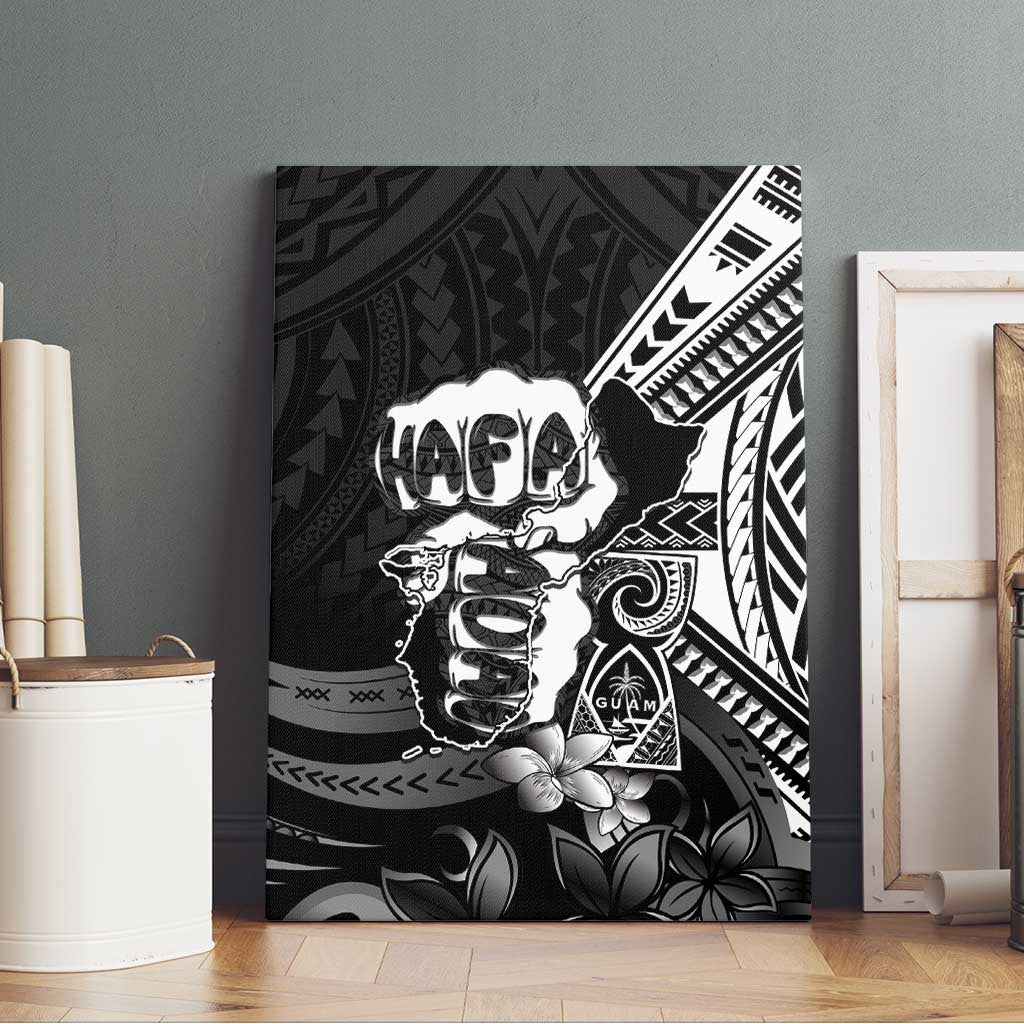 Hafa Adai Guam Discovery Day Canvas Wall Art Chamorro Latte Stone Hand Black Version LT14 - Polynesian Pride