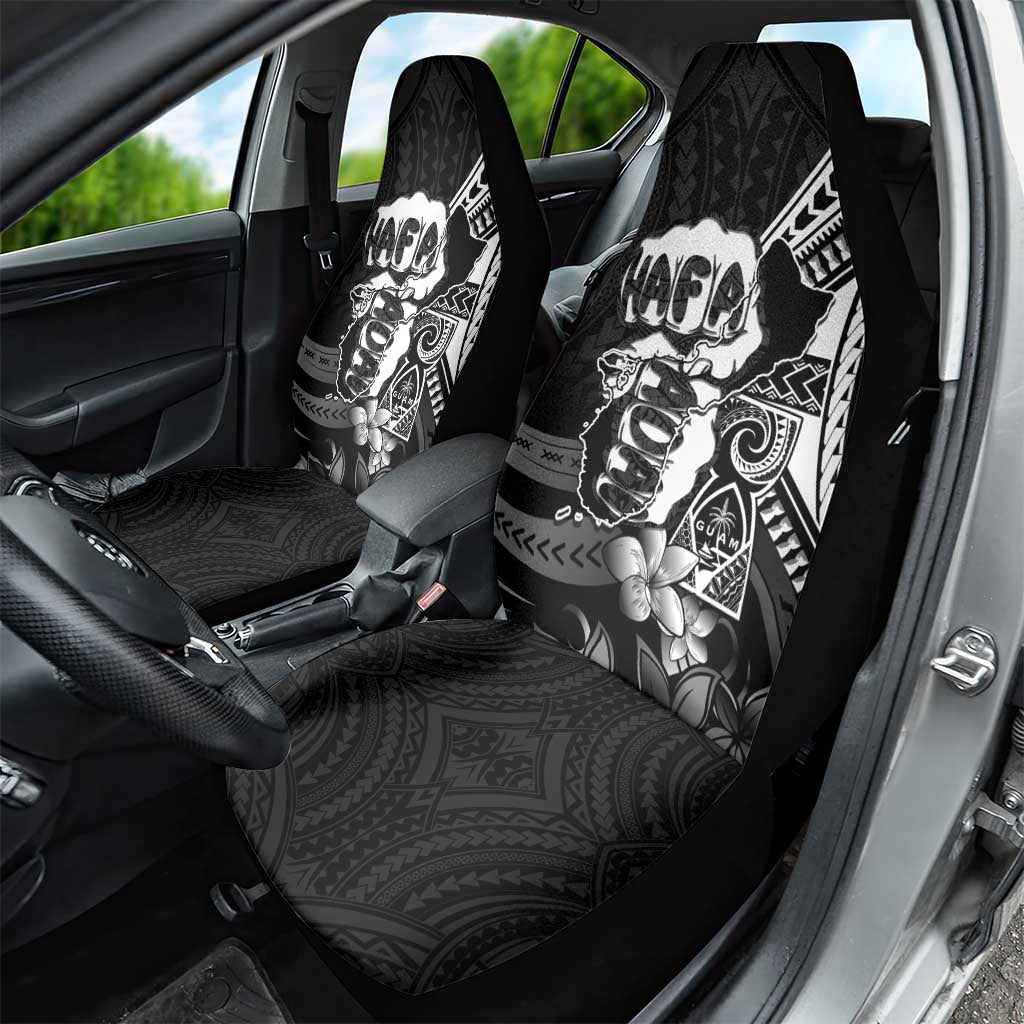 Hafa Adai Guam Discovery Day Car Seat Cover Chamorro Latte Stone Hand Black Version LT14 - Polynesian Pride