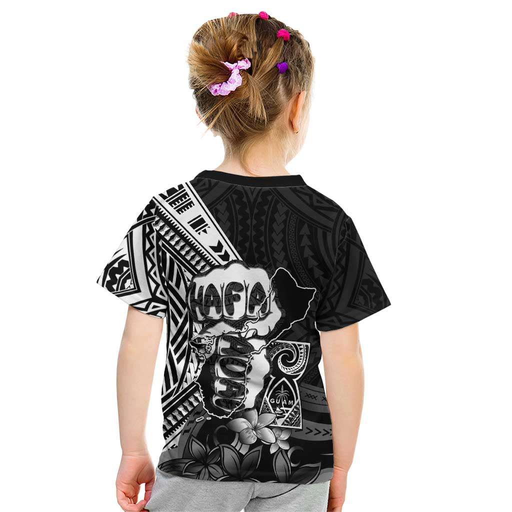 Hafa Adai Guam Discovery Day Kid T Shirt Chamorro Latte Stone Hand Black Version LT14 - Polynesian Pride