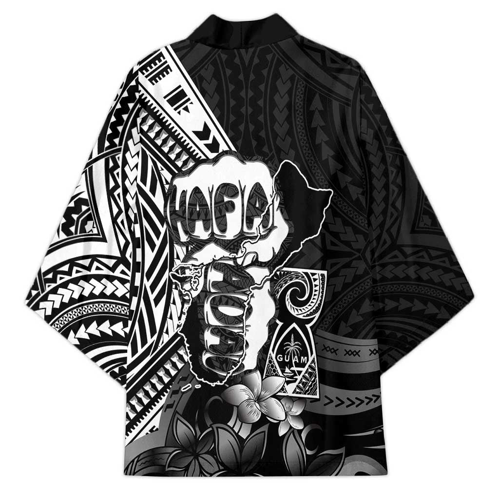 Hafa Adai Guam Discovery Day Kimono Chamorro Latte Stone Hand Black Version LT14 - Polynesian Pride