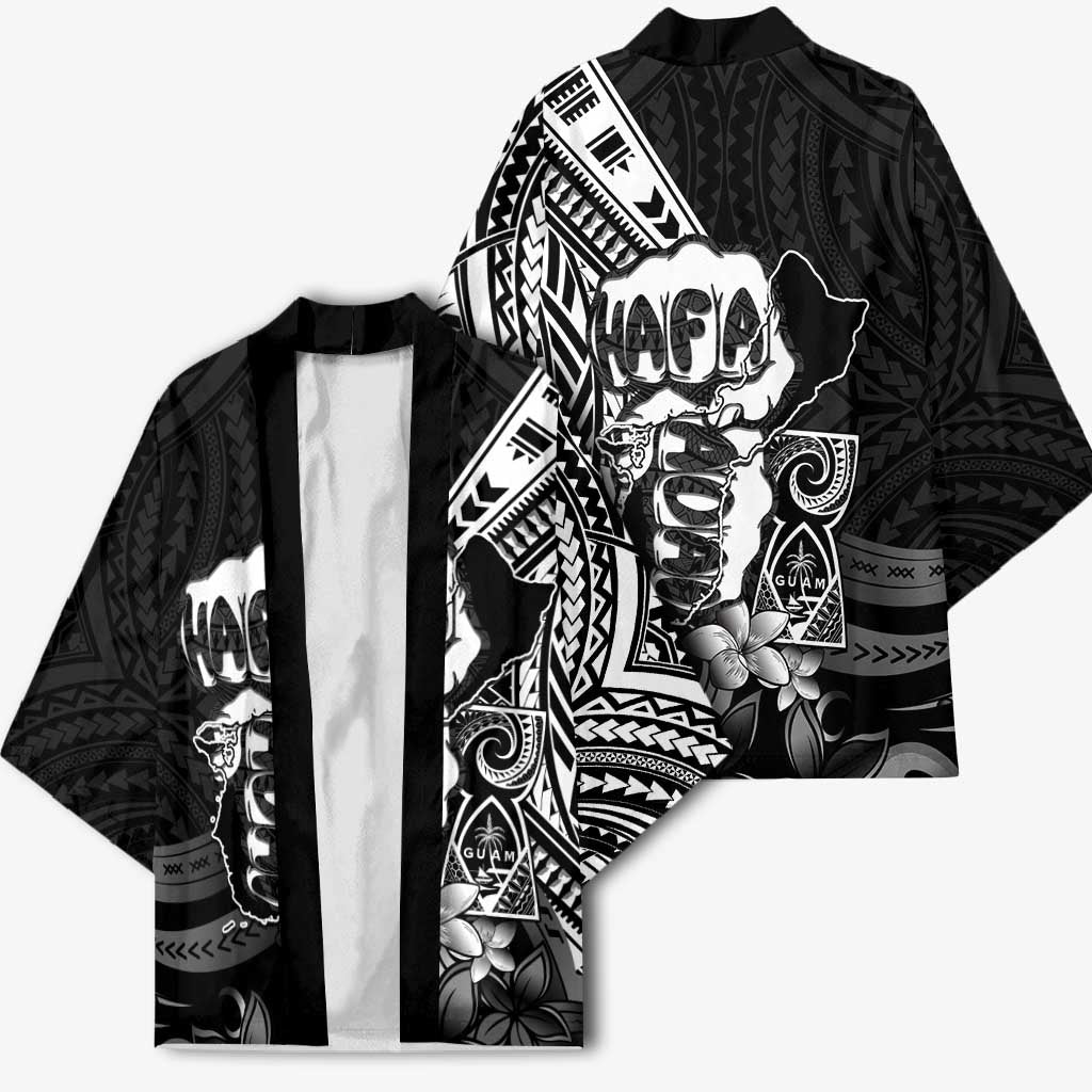 Hafa Adai Guam Discovery Day Kimono Chamorro Latte Stone Hand Black Version LT14 - Polynesian Pride