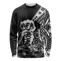 Hafa Adai Guam Discovery Day Long Sleeve Shirt Chamorro Latte Stone Hand Black Version LT14 Unisex Black - Polynesian Pride