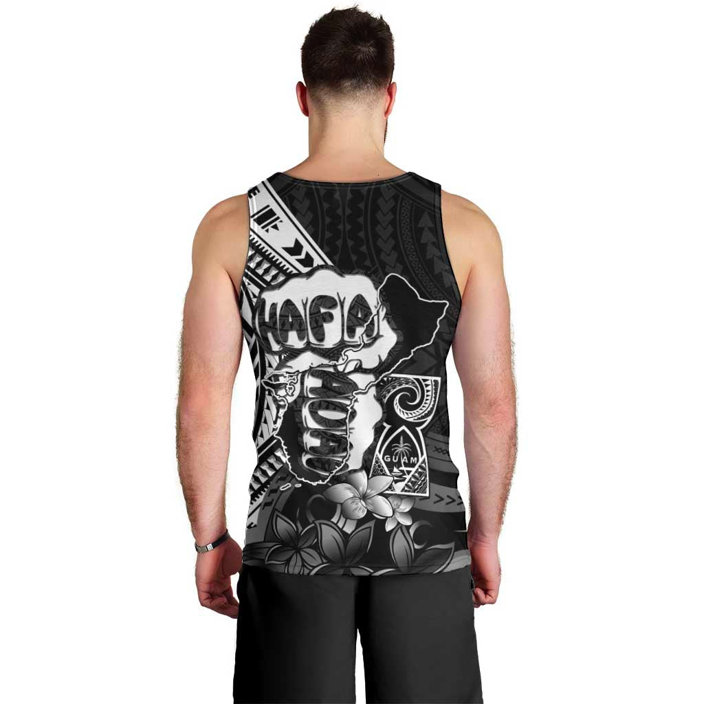 Hafa Adai Guam Discovery Day Men Tank Top Chamorro Latte Stone Hand Black Version LT14 - Polynesian Pride