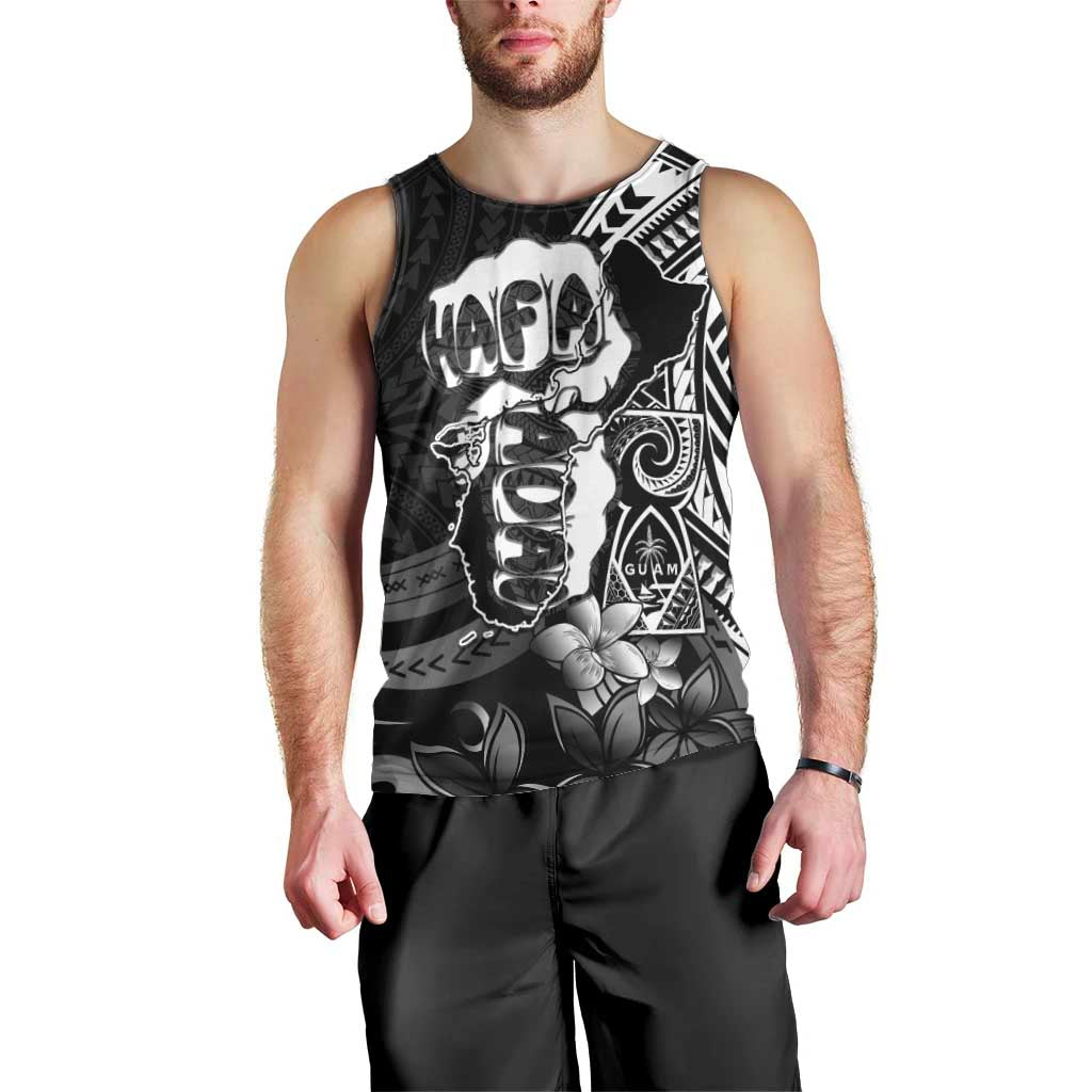 Hafa Adai Guam Discovery Day Men Tank Top Chamorro Latte Stone Hand Black Version LT14 - Polynesian Pride