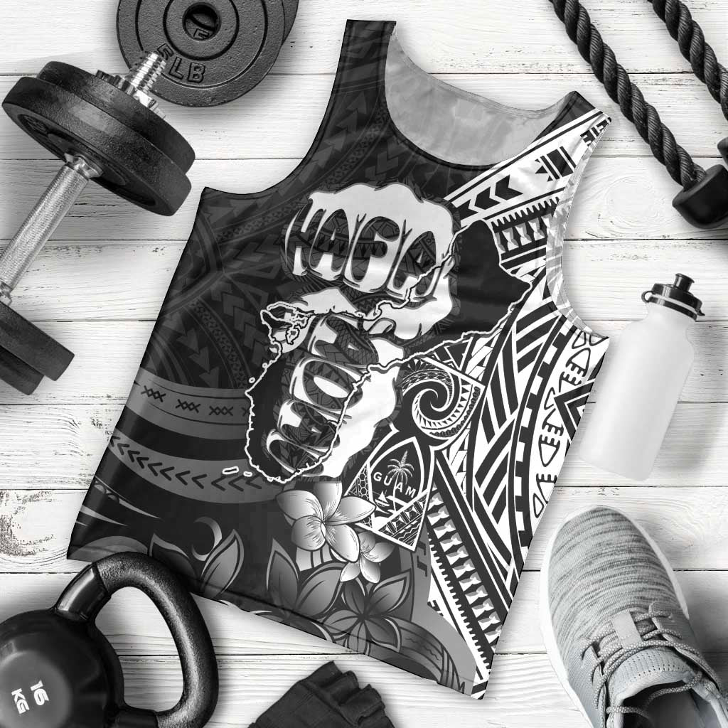 Hafa Adai Guam Discovery Day Men Tank Top Chamorro Latte Stone Hand Black Version LT14 - Polynesian Pride